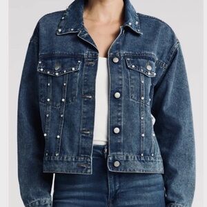 VIGOSS Studded Jean Jacket Size L NWT
